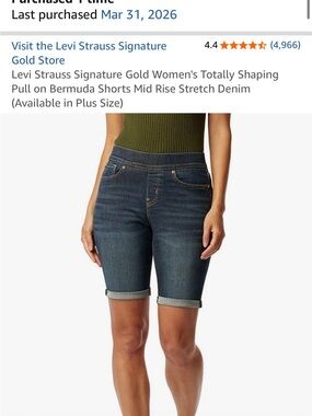 Levi's Dark Blue Denim Pull-On Bermuda Shorts